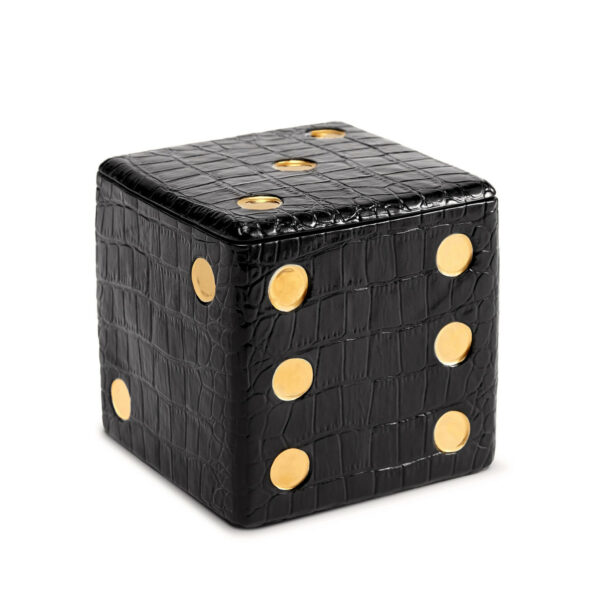 Black Croc Dice Box