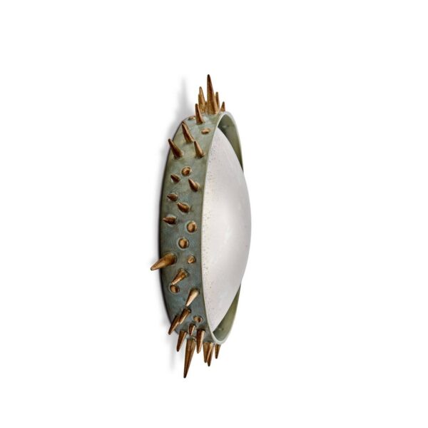 Celestial Convex Mirror Green + Gold Medium