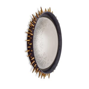 Celestial Convex Mirror in Black & Gold X-Large
