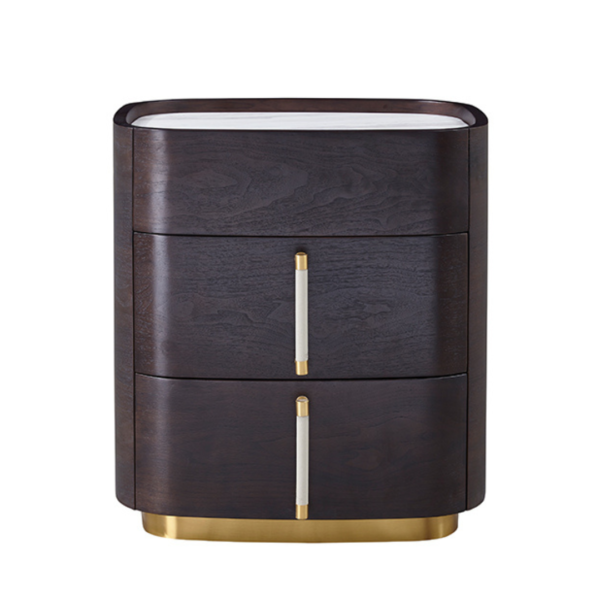 Modern Walnut Veneer Night Stand