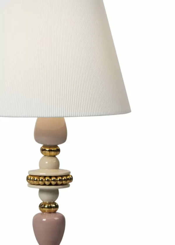 Firefly Table Lamp. Pink and Golden Luster. (CE)