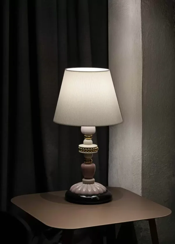 Firefly Table Lamp. Pink and Golden Luster. (CE)