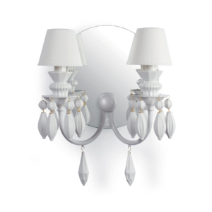 Belle de Nuit 2 Lights Wall Sconce. White.