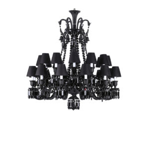 Zenith Black Chandelier 24L