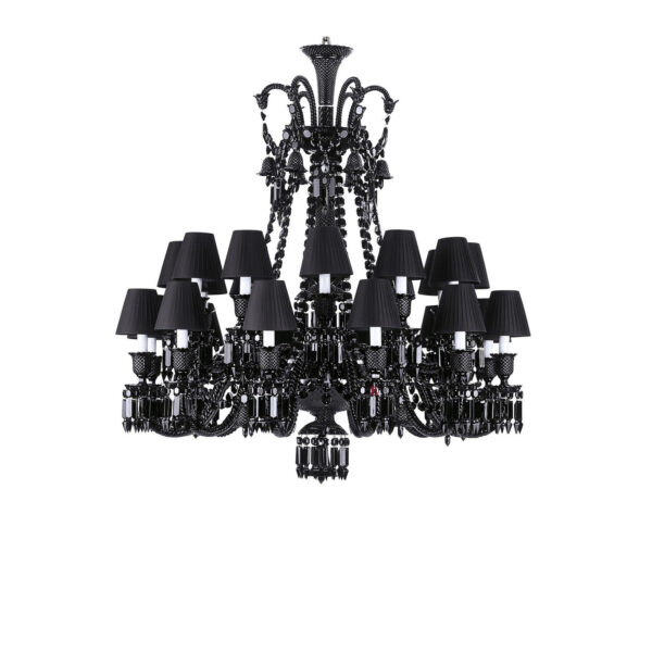 Zenith Black Chandelier 24L