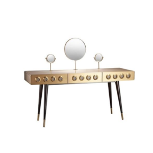 Gold Vanity Table with Mirror