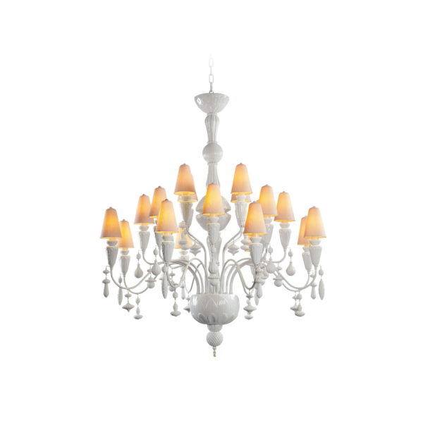Ivy and Seed 20 Lights Chandelier - Medium Model White
