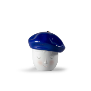Lane Beret Box. Blue-Gold
