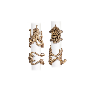 Haas Gold Monster Ball Napkin Rings