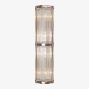 Allen Medium Linear Sconce (Polished Nickel and Glass Rods)