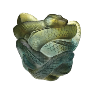 Serpent Vase Vert & Gris