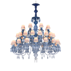 Belle de Nuit 40 Lights Chandelier (Blue)
