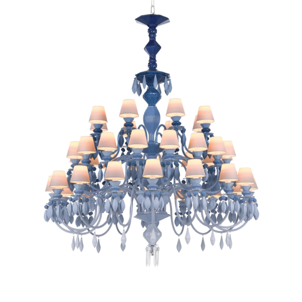 Belle de Nuit 40 Lights Chandelier (Blue)