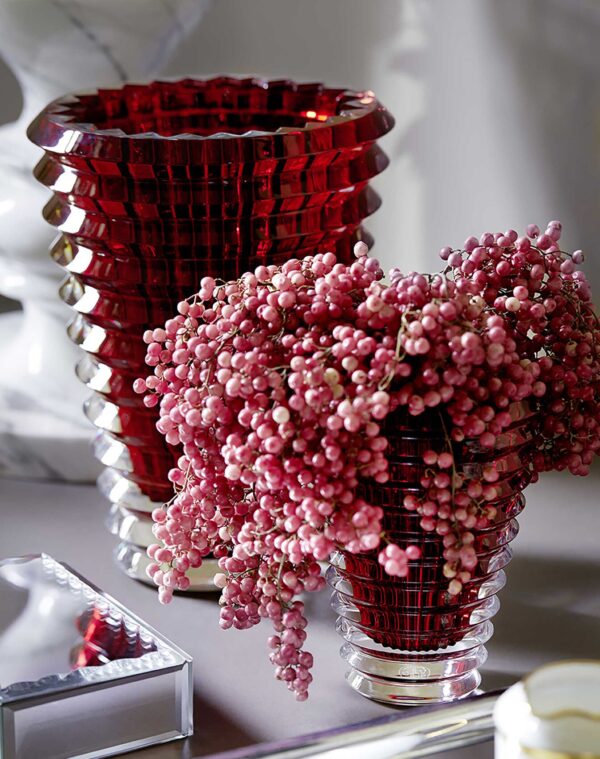 Eye Vase Round Red (S)