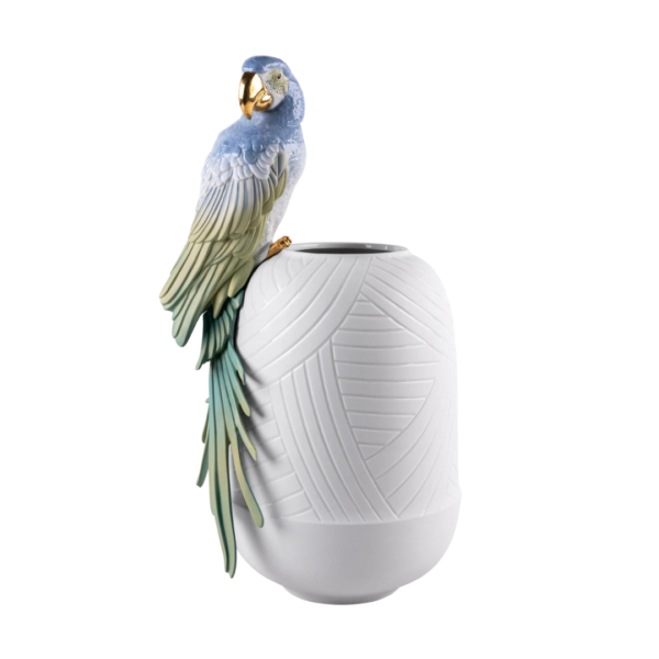 Macaw Bird Vase (Blue)