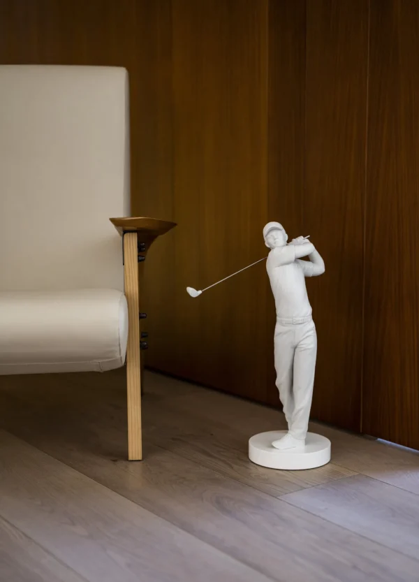 Golf Champion Man White Figurine