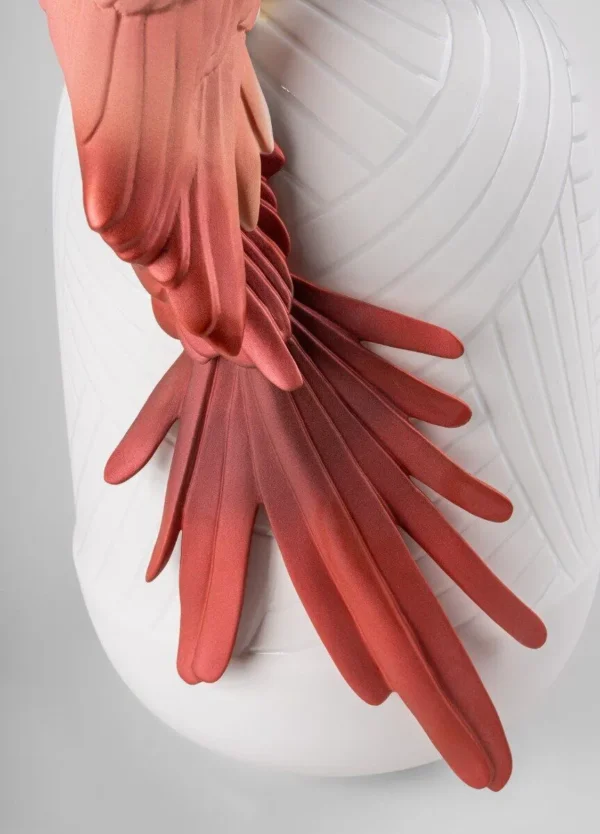 Macaw Bird Vase (Red)