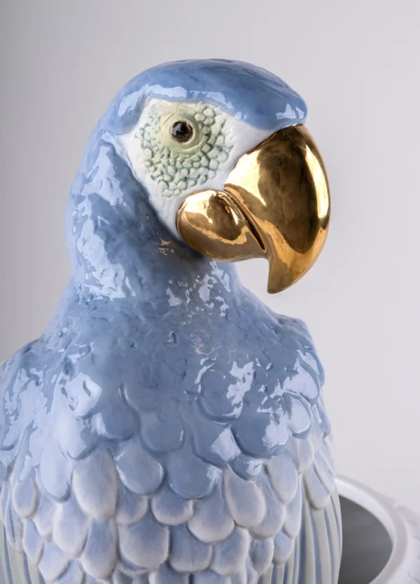 Macaw Bird Vase (Blue)