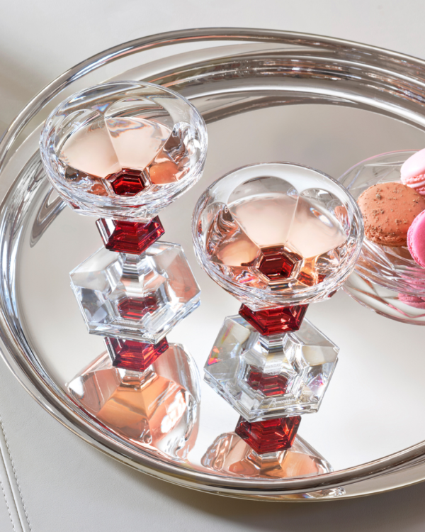 Harcourt Red Knob Glass X2 Set of 2