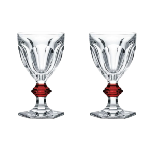 Harcourt Red Knob Glass X2 Set of 2