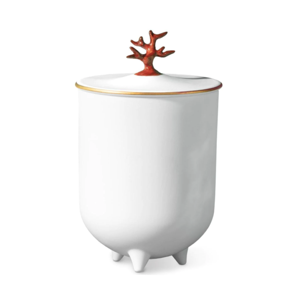 Footed Coral Candle