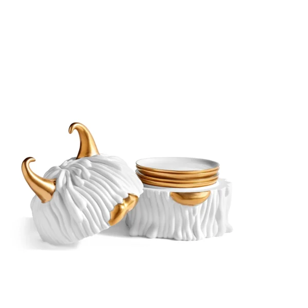 Haas Lynda Box + Plates (Set of 4) - White