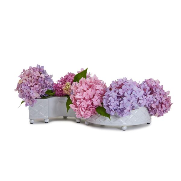 Two's Company - Faux Bamboo 3 Pc Flower Arranger