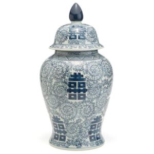 Two's Company - Blue & White Double Happiness Jar Porcelain