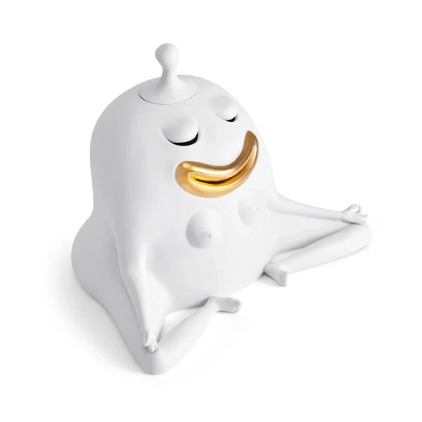 Haas Mediator Incense Burner - White+Gold