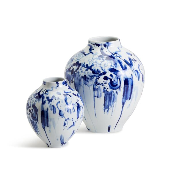 Two's Company - Set of 2 Canvas Abstract Vases