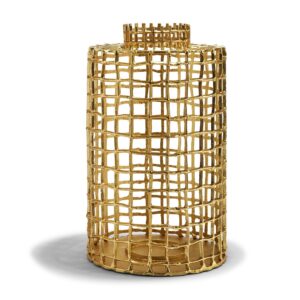 Two's Company - Golden Basket Cylinder Lantern