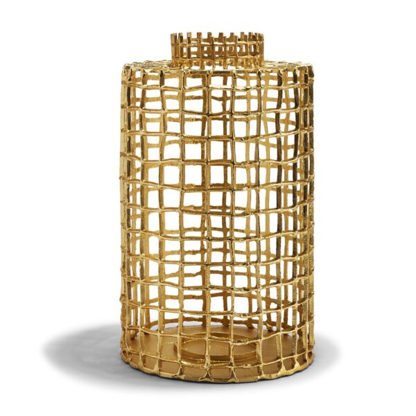 Two's Company - Golden Basket Cylinder Lantern