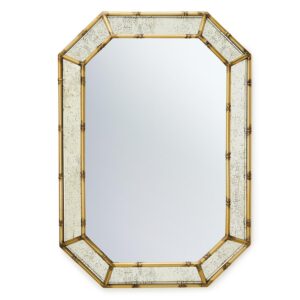Two's Company - Golden Bamboo Wall Mirror
