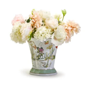 Two's Company - Butterfly Garden Flared Vase / Cachepot