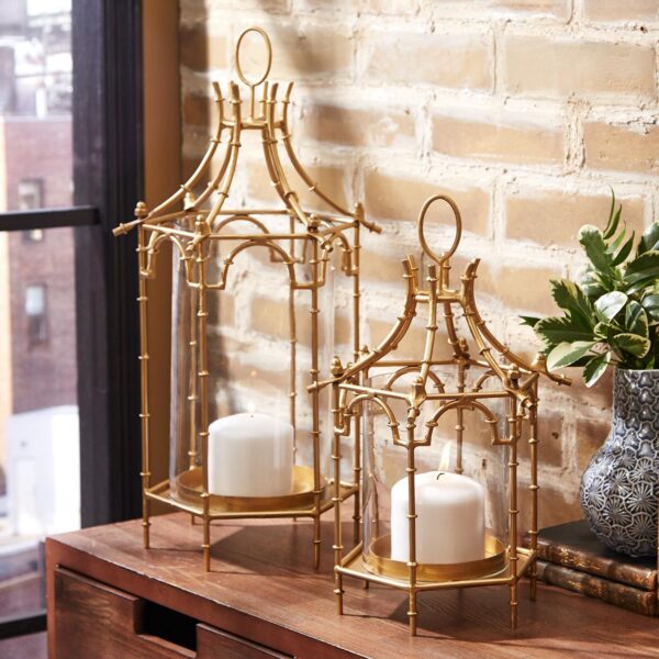 Two's Company - Brighton Set of 2 Pagoda Lanterns
