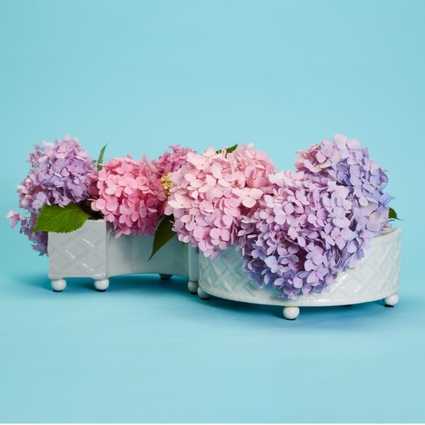 Two's Company - Faux Bamboo 3 Pc Flower Arranger