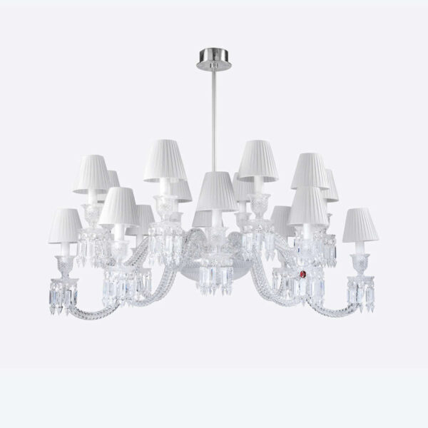 Ellipse Chandelier 16L+Lampshade (16PCS)+Chain+Canopy
