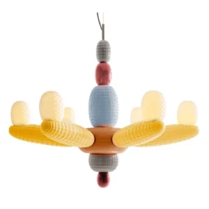 Soft Blown Chandelier. Yellow (CE/UK)