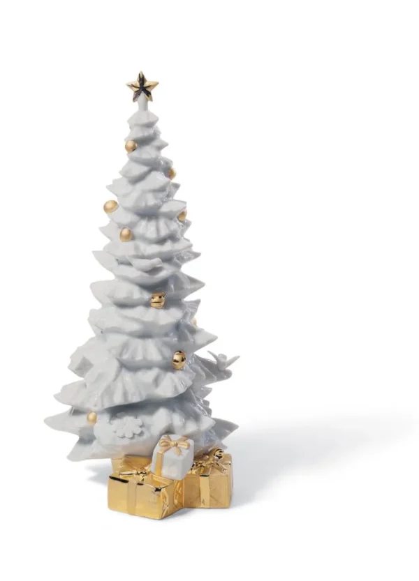 O Christmas Tree Figurine. Golden Lustre