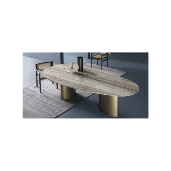 Table Tangeri Special (without Top Marble, Leg Only - with 3 Legs) Rectangular Shape and Round Corners