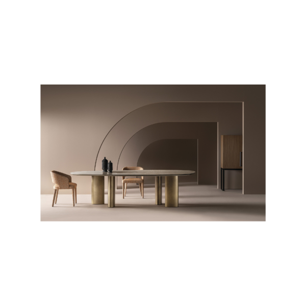 Arne Dining Table (without Top Marble, Leg Only – with 6 legs