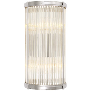 220 Volt Allen Small Linear Sconce in Polished Nickel