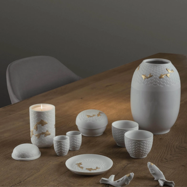 Koi Vase. Golden luster