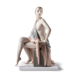 Nude with shawl.
