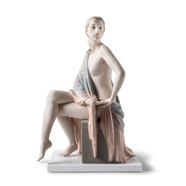 Nude with shawl.