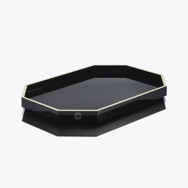 OCTOGONE TRAY LACQUER MM BLACK