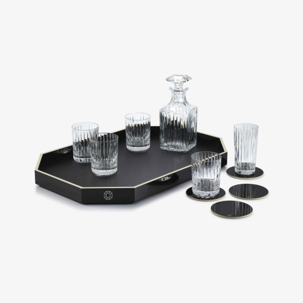 OCTOGONE TRAY LACQUER MM BLACK