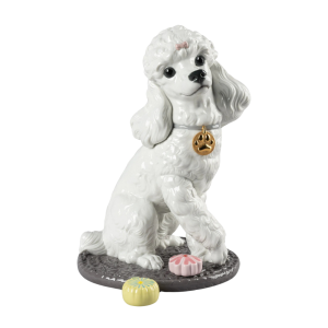 Poodle with Mochis Dog Figurine