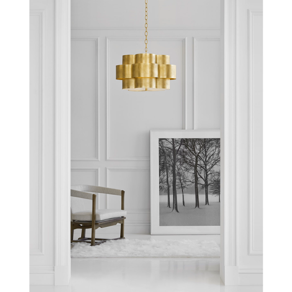 Arabelle Large Flush Mount in Gild with Frosted Acrylic