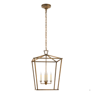 Darlana Medium Lantern in Gilded Iron